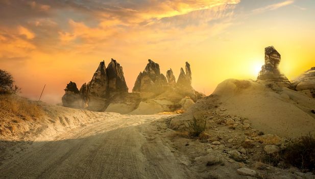 Love valley in Goreme national park. Cappadocia, Turkey