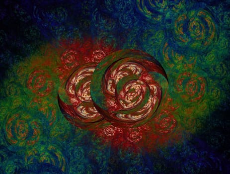 Imaginatory lush fractal texture image abstract background