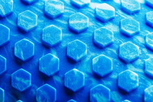 Abstract blue texture with hexagonal cells the Entire screen as the background. Conceptual texture in the hexagon pattern Hades. Macro