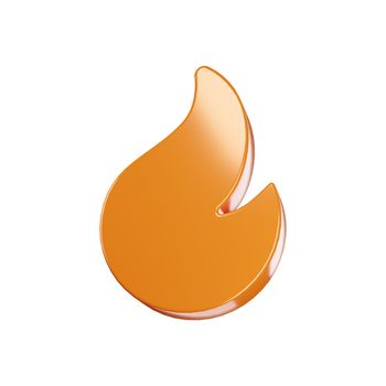 3d fire illustration for icons and symbols. 3d logo.