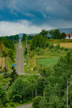Road of a roller coaster (Hokkaido Furano). Shooting Location: Hokkaido Furano