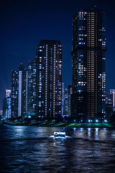 Image of high-rise buildings in Chuo-ku, Tokyo. Shooting Location: Tokyo metropolitan area