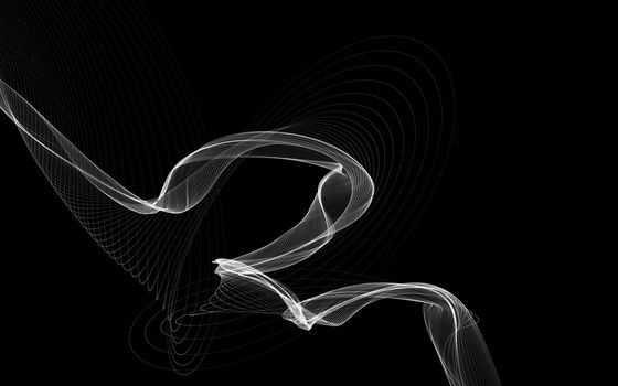 Dark abstract background with a glowing abstract waves, abstract background