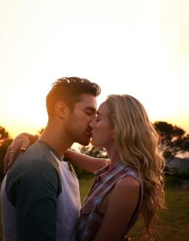 Cropped shot of an affectionate young couple outdoors