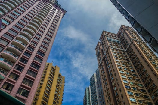 Image of high-rise buildings in Hong Kong. Shooting Location: Hong Kong Special Administrative Region