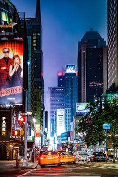 Night view of New Yorkman Hattan. Shooting Location: New York, Manhattan