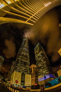 One World Trade Center and Westfield World Trade Center. Shooting Location: New York, Manhattan