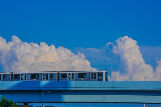 Yurikamome Tokyo Rinkai High-speed Railway and Credit Cloud. Shooting Location: Tokyo metropolitan area