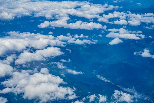 Aerial photo of Nara Prefecture. Shooting Location: Nara Prefecture