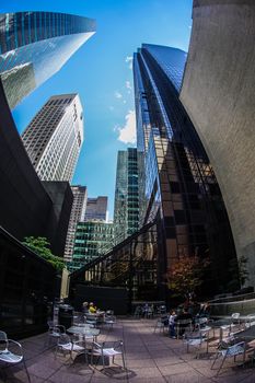 Building of New York Manhattan. Shooting Location: New York, Manhattan