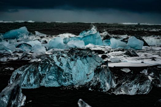 Glacier of Yorkles Aur Roon Glacier Lake (Iceland). Shooting Location: Iceland