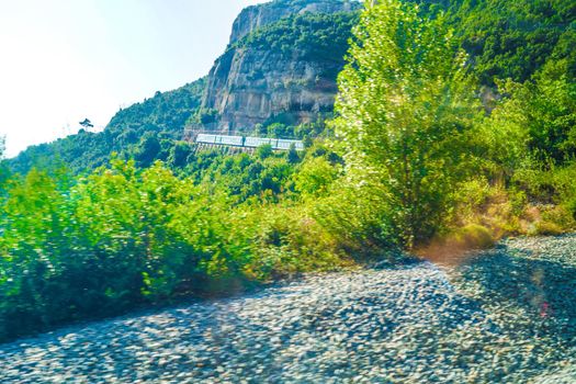 View from Montcalat Mountaineering Railway. Shooting Location: Spain, Barcelona