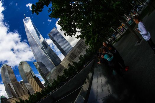 Ground Zero and One World Trade Center. Shooting Location: New York, Manhattan