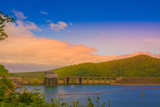 Tadable Lake Dam (Hokkaido Kamikawa County). Shooting Location: Hokkaido