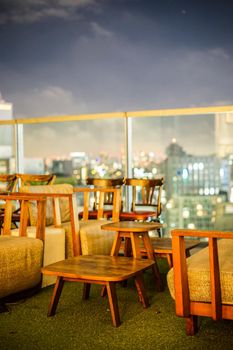 Fashionable terrace side. Shooting Location: Tokyo metropolitan area