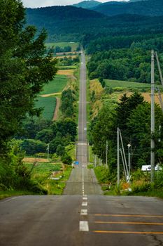Road of a roller coaster (Hokkaido Furano). Shooting Location: Hokkaido Furano