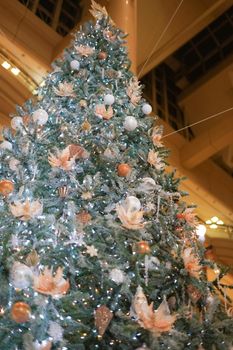 Image of white and cute christmas tree. Shooting Location: Yokohama-city kanagawa prefecture