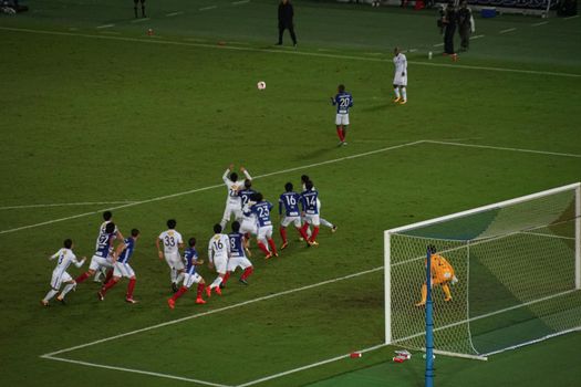 Soccer match image. Shooting Location: Yokohama-city kanagawa prefecture