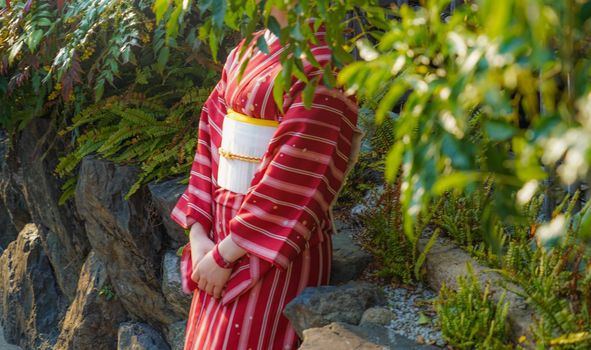 Womens image of Japanese clothes. Shooting Location: Kyoto