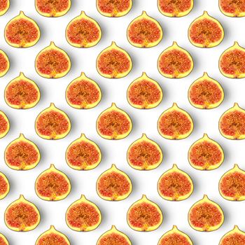 seamless fig pattern on a white background. High quality photo