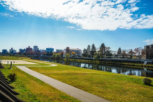 Hirose River (Sendai City, Miyagi Prefecture) Images. Shooting Location: Sendai, Miyagi Prefecture