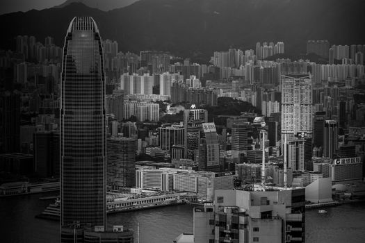 Hong Kongs high-rise building found from Victoria peak. Shooting Location: Hong Kong Special Administrative Region