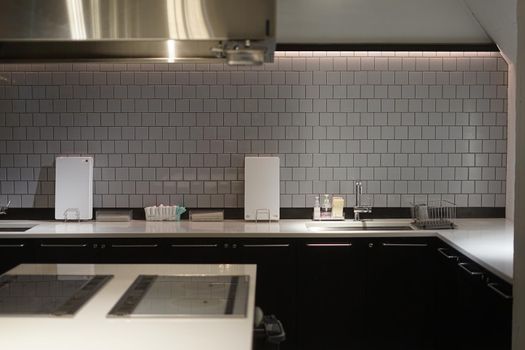 Image of stylish system kitchen. Shooting Location: Yokohama-city kanagawa prefecture