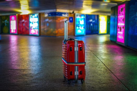 Image of Macau City and Suitcase. Shooting Location: Macao Special Administration