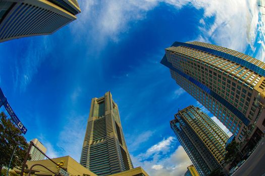 Yokohama Minato Mirai Office City and Autumn. Shooting Location: Yokohama-city kanagawa prefecture