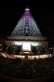 Tokyo Sky Tree to view from below. Shooting Location: Tokyo metropolitan area