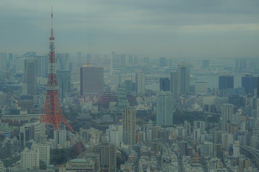 Tokyo cityscape seen from Roppongi Hills. Shooting Location: Tokyo metropolitan area