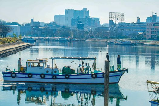 Katsushima Canal (Shinagawa Ward). Shooting Location: Tokyo metropolitan area