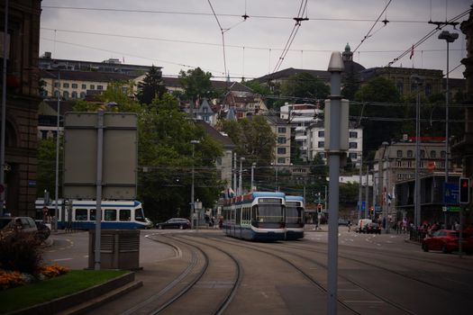Square of Switzerland and Zurich. Shooting Location: Switzerland, Zurich
