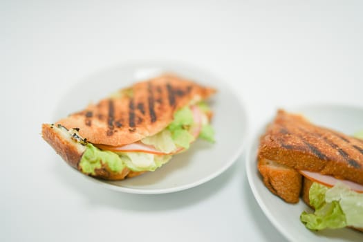 Hot sandwiched in a white dish. Shooting Location: Yokohama-city kanagawa prefecture