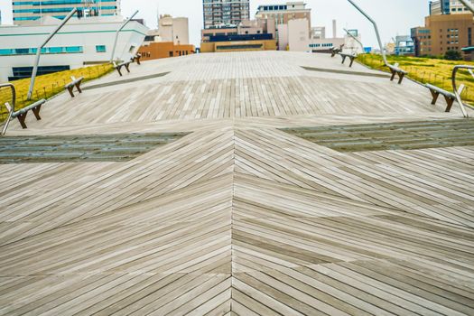 Hot San Bridge Wood Deck. Shooting Location: Yokohama-city kanagawa prefecture