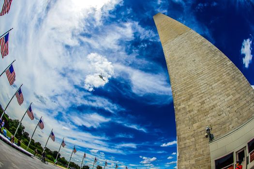 Washington Memorial Tower (Washington DC) Image. Shooting Location: Washington DC