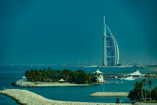 Bourgeeal Arab and Dubais townscape. Shooting Location: Dubai