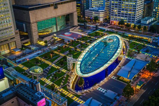 Oasis visible from Nagoya TV Tower 21. Shooting Location: Aichi Prefecture, Nagoya City