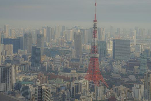 Tokyo cityscape seen from Roppongi Hills. Shooting Location: Tokyo metropolitan area