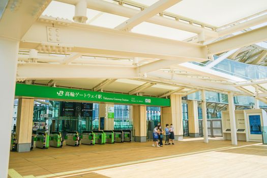 Image of Takanawa Gateway Station. Shooting Location: Tokyo metropolitan area
