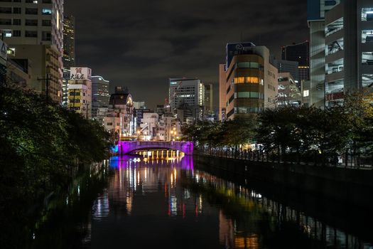 Ookigawa Light Up and Yokohama Cityscape. Shooting Location: Yokohama-city kanagawa prefecture