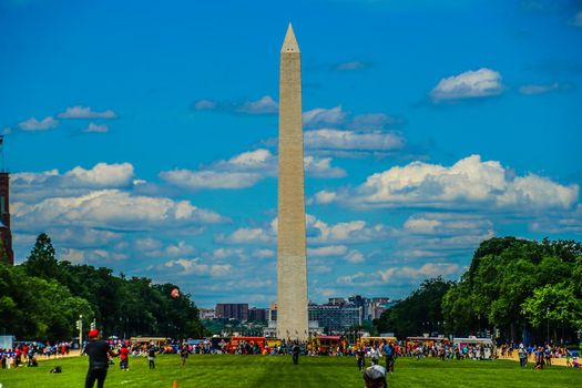 Washington Memorial Tower (Washington DC) Image. Shooting Location: Washington DC