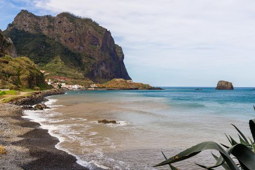 idyllic view of Maiata beach in Madeira Island, Portugal