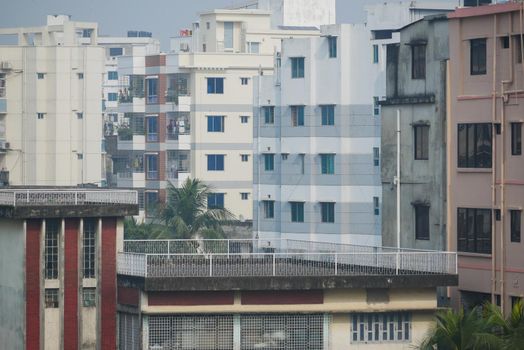 dhaka city buildings at sunny day .