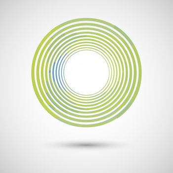 abstract green circle on a white background.