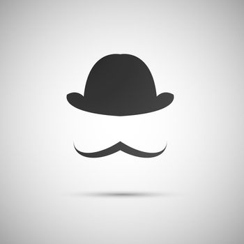 vector black hat on a white background.