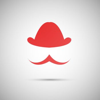 vector red hat on a white background.