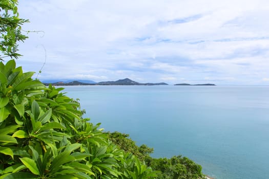 View of the island of Samui from the mountain