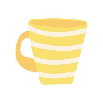 Cup. Simple cartoon drawing of a vector cup on white