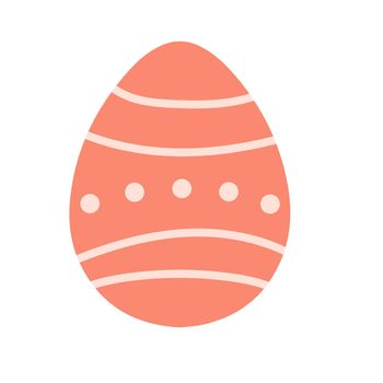 Simple Easter stylized egg in flat cartoon design - vector on white background